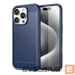 Tagakaaned Hurtel  Carbon Case for iPhone 16 Pro Max Silicone Case - Blue 