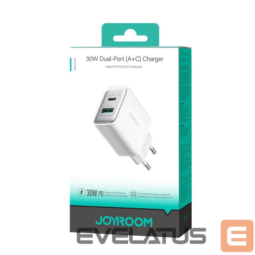 Adaptrid Joyroom Joyroom JR-TCF15 network charger USB-C / USB-A 30W - white