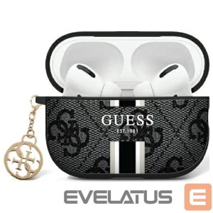 Muu telefoni lisavarustus Guess  Guess GUA2P4RPSK AirPods 1/2 cover black/black 4G Printed Stripes Charm 
