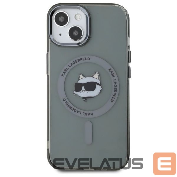 Muu telefoni lisavarustus Karl Lagerfeld Karl Lagerfeld KLHMP15SHLSCHK iPhone 15 6.1" black/black hardcase IML Metal Choupette Head MagSafe