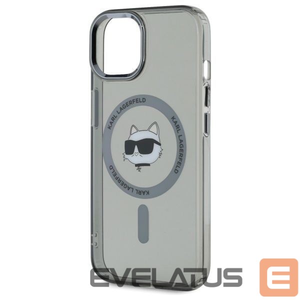 Muu telefoni lisavarustus Karl Lagerfeld Karl Lagerfeld KLHMP15SHLSCHK iPhone 15 6.1" black/black hardcase IML Metal Choupette Head MagSafe