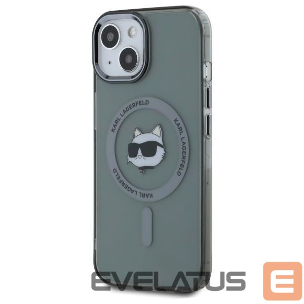 Muu telefoni lisavarustus Karl Lagerfeld Karl Lagerfeld KLHMP15SHLSCHK iPhone 15 6.1" black/black hardcase IML Metal Choupette Head MagSafe