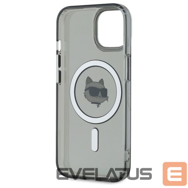 Muu telefoni lisavarustus Karl Lagerfeld Karl Lagerfeld KLHMP15SHLSCHK iPhone 15 6.1" black/black hardcase IML Metal Choupette Head MagSafe