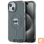 Muu telefoni lisavarustus Karl Lagerfeld  Karl Lagerfeld KLHMP15SHLSKIK iPhone 15 6.1" black/black hardcase IML Metal Karl Head MagSafe 