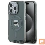 Muu telefoni lisavarustus Karl Lagerfeld  Karl Lagerfeld KLHMP15XHLSKIK iPhone 15 Pro Max 6.7" black/black hardcase IML Metal Karl Head MagSafe 