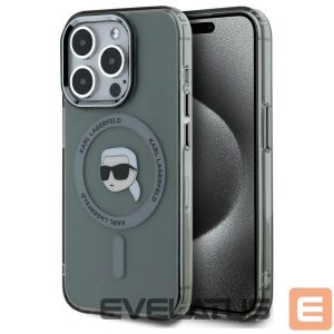 Muu telefoni lisavarustus Karl Lagerfeld  Karl Lagerfeld KLHMP15XHLSKIK iPhone 15 Pro Max 6.7" black/black hardcase IML Metal Karl Head MagSafe 