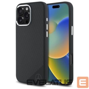 Muu telefoni lisavarustus Mercedes-Benz  Mercedes MEHMP16L23SUGDK iPhone 16 Pro 6.3" black/black hardcase Silicone Tonal Logo Wood Pattern MagSafe 