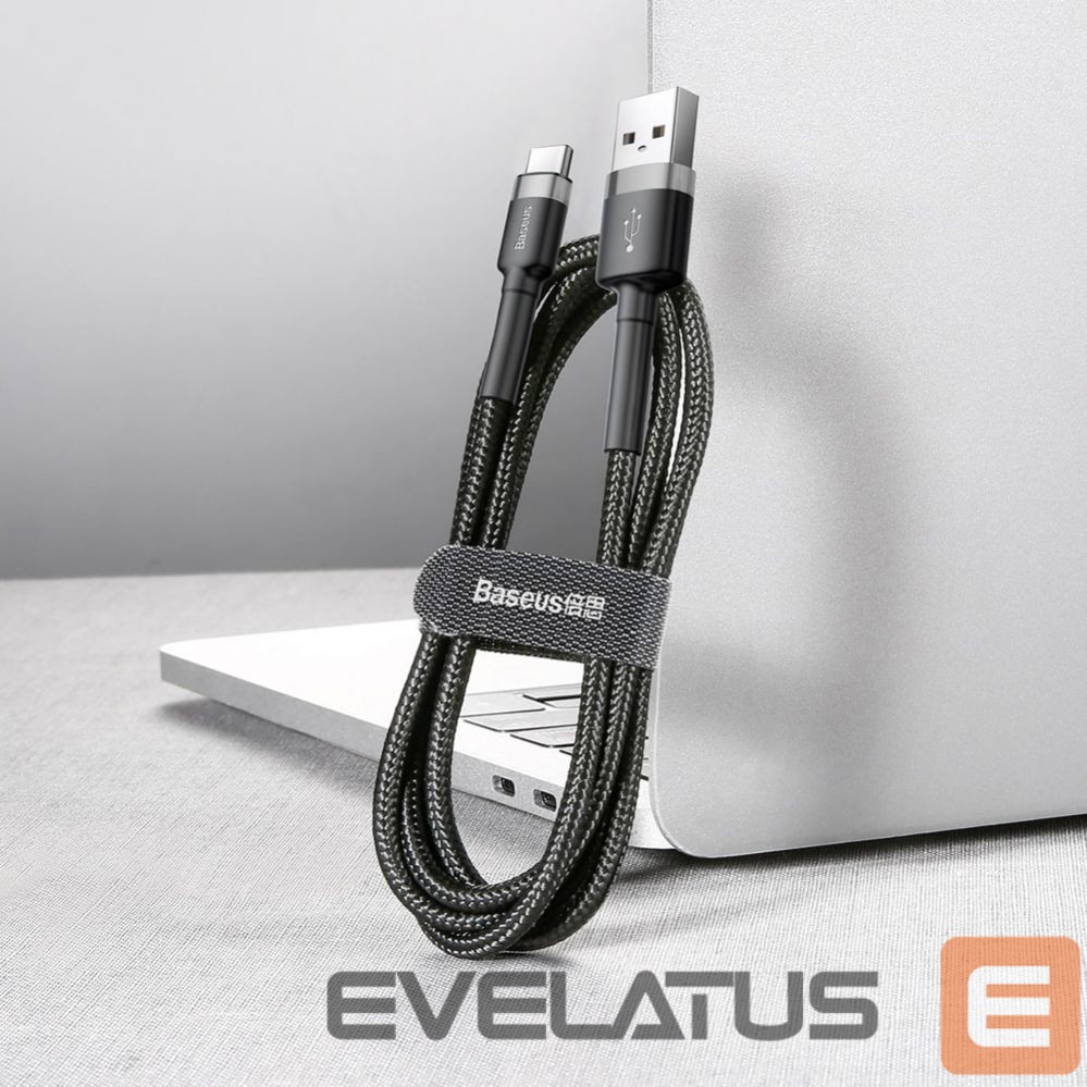 Kaabel Baseus Baseus Cafule USB-A / USB-C QC 3.0 3A cable 0.5 m - black-gray