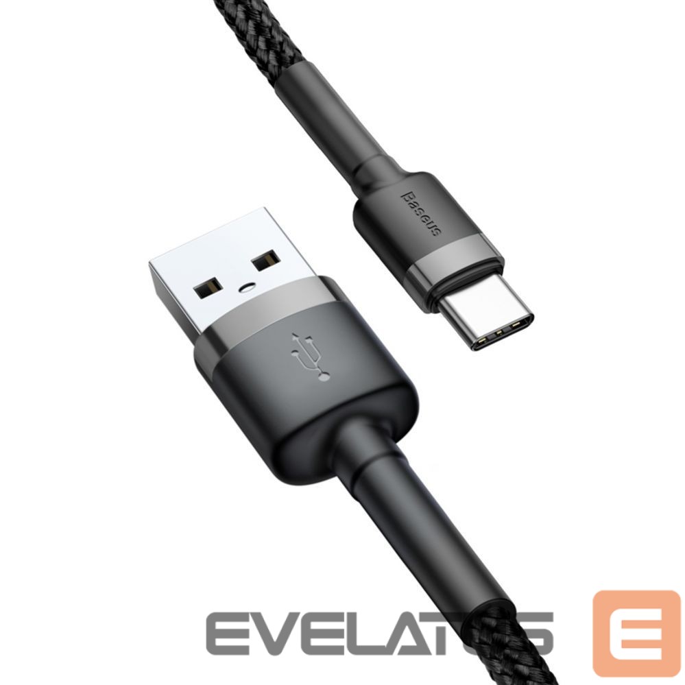 Kaabel Baseus Baseus Cafule USB-A / USB-C QC 3.0 3A cable 0.5 m - black-gray