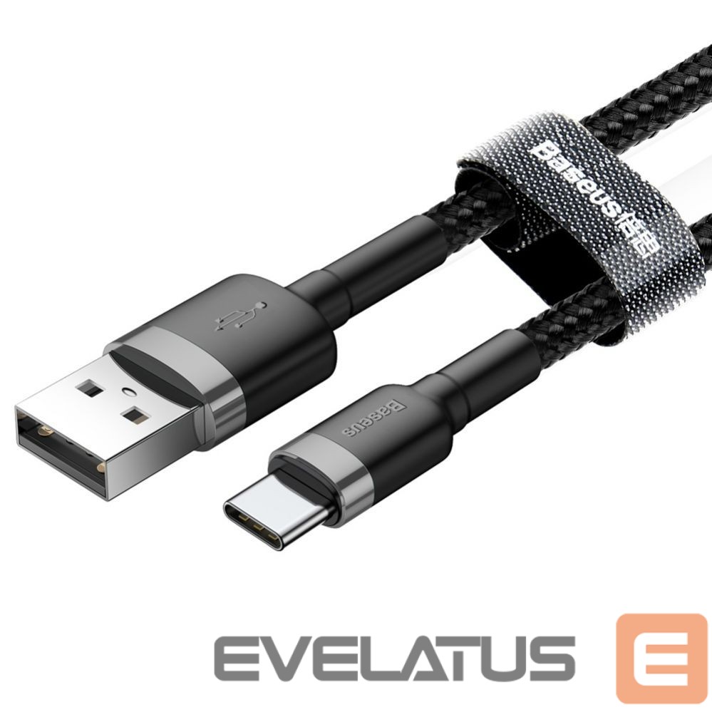 Kaabel Baseus Baseus Cafule USB-A / USB-C QC 3.0 3A cable 0.5 m - black-gray