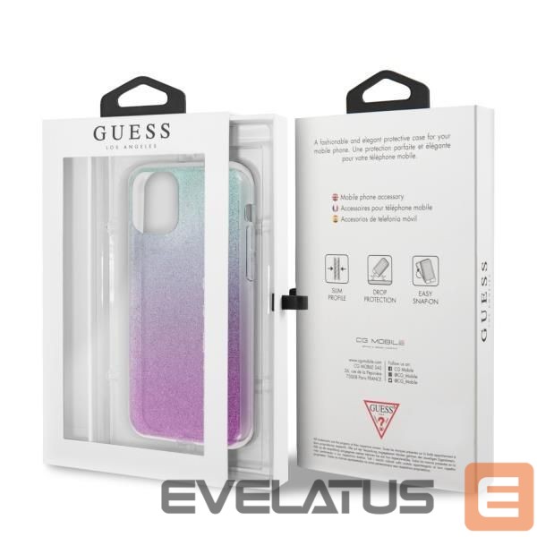 Tagakaaned Guess Guess GUHCN65PCUGLPBL iPhone 11 Pro Max rose blue/pink blue hard case Glitter Gradient