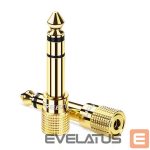 Üleminek Ugreen  adapter 3.5 mm mini jack to 6.3 mm jack adapter gold (20503) Gold
