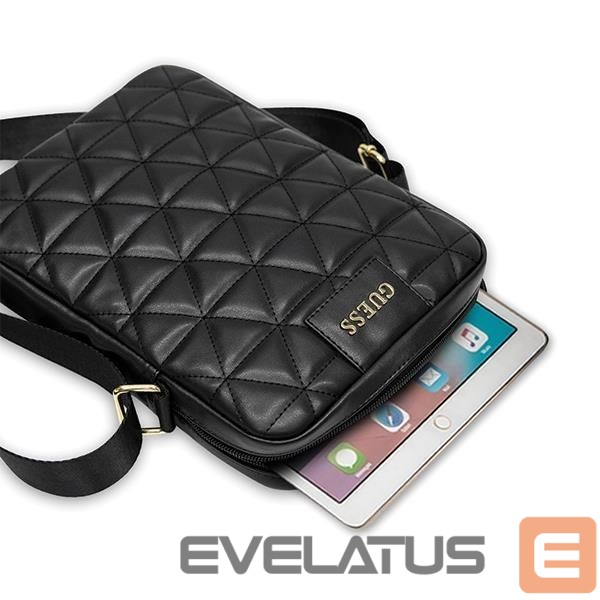 Universaal spordiümbris Guess Guess Torba GUTB10QLBK 10" czarna/black Quilted Tablet Bag