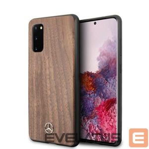 Tagakaaned Mercedes-Benz  Mercedes Wood Line Walnut Case for Samsung Galaxy S20 - Brown 