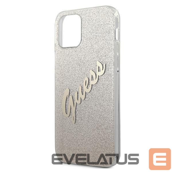 Tagakaaned Guess Guess GUHCP12SPCUGLSGO iPhone 12 mini 5.4" gold/gold hardcase Glitter Gradient Script