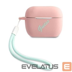 Tagakaaned Guess  Guess GUACAPLSVSPG AirPods Pro cover rose green/pink green Silicone Vintage 