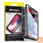 Tagakaaned Wozinsky  Wozinsky Full Magnetic Case Full Body Front and Back Cover with built-in glass for Vivo X60 black-transparent 