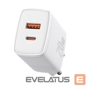 Adaptrid Baseus  Baseus Compact fast charger USB / USB Type C 20W 3A Power Delivery Quick Charge 3.0 white (CCXJ-B02) White
