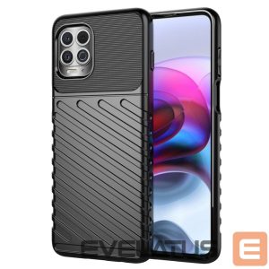 Tagakaaned Hurtel  Thunder Case Flexible Tough Rugged Cover TPU Case for Motorola Moto G100 / Edge S black 