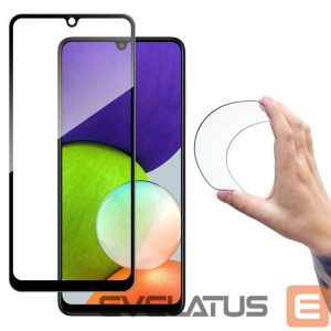Kaitseklaasid Wozinsky  Wozinsky Full Cover Flexi Nano Glass Hybrid Screen Protector with frame for Samsung Galaxy A22 4G black 