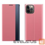 Tagakaaned Hurtel  Sleep Case Bookcase Type Case with Smart Window for iPhone 13 Pro pink 
