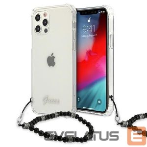 Tagakaaned Guess  Guess GUHCP12LKPSBK iPhone 12 Pro Max 6.7" Transparent hardcase Black Pearl 