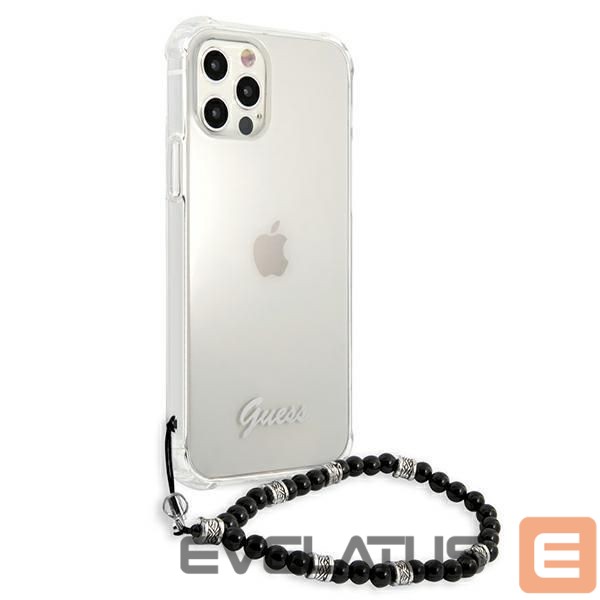 Tagakaaned Guess Guess GUHCP12LKPSBK iPhone 12 Pro Max 6.7" Transparent hardcase Black Pearl
