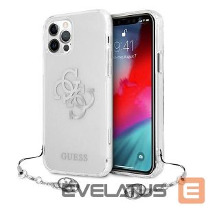 Tagakaaned Guess  Guess GUHCP12LKS4GSI iPhone 12 Pro Max 6.7" Transparent hardcase 4G Silver Charms Collection 