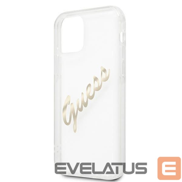 Tagakaaned Guess Guess GUHCP12LKTRSVGO iPhone 12 Pro Max 6.7" Transparent hardcase Vintage Script Gold
