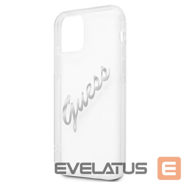 Tagakaaned Guess Guess GUHCP12LKTRSVSI iPhone 12 Pro Max 6.7" Transparent hardcase Vintage Script Silver