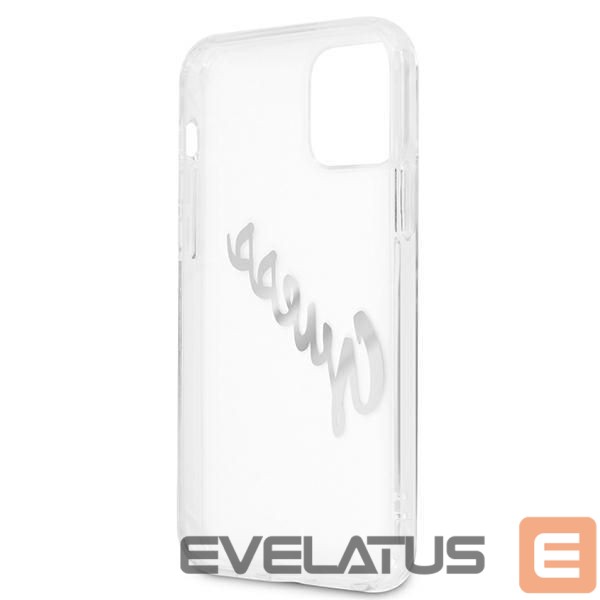 Tagakaaned Guess Guess GUHCP12LKTRSVSI iPhone 12 Pro Max 6.7" Transparent hardcase Vintage Script Silver