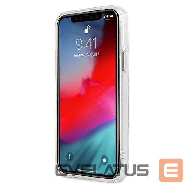Tagakaaned Guess Guess GUHCP12MKTRSVSI iPhone 12/12 Pro 6.1" Transparent hardcase Vintage Script Silver
