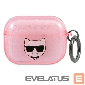 Tagakaaned Karl Lagerfeld  Karl Lagerfeld KLA3UCHGP AirPods 3 cover różowy/pink Glitter Choupette 