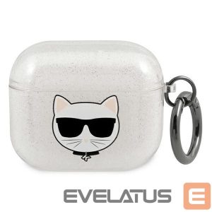 Tagakaaned Karl Lagerfeld  Karl Lagerfeld KLA3UCHGS AirPods 3 cover srebrny/silver Glitter Choupette 