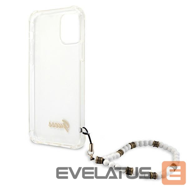 Tagakaaned Guess Guess GUHCP12LKPSWH iPhone 12 Pro Max 6.7" Transparent Hardcase White Pearl