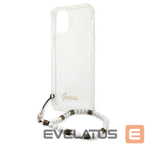 Tagakaaned Guess Guess GUHCP12LKPSWH iPhone 12 Pro Max 6.7" Transparent Hardcase White Pearl