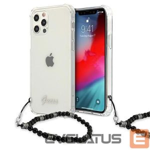 Tagakaaned Guess  Guess GUHCP12MKPSBK iPhone 12/12 Pro 6.1" Transparent hardcase Black Pearl 