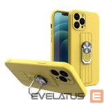 Tagakaaned Hurtel  Ring Case silicone case with finger grip and stand for iPhone 12 Pro Max yellow 
