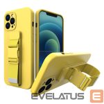 Tagakaaned Hurtel  Rope case Gel Lanyard Cover with Chain Purse Lanyard Xiaomi Redmi 10X 4G / Xiaomi Redmi Note 9 Yellow 