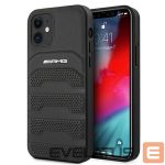 Tagakaaned Mercedes-Benz  AMG Leather Debossed Lines case for iPhone 12 mini - black 