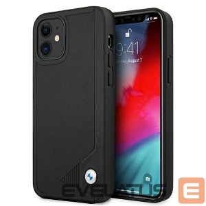Tagakaaned BMW  BMW Leather Deboss case for iPhone 12 mini - black 