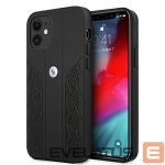 Tagakaaned BMW  BMW Leather Curve Perforate Case for iPhone 12 mini - Black 