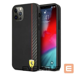 Tagakaaned Ferrari  Ferrari FESAXHCP12LBK iPhone 12 Pro Max 6.7" black/black hardcase On Track Carbon Stripe