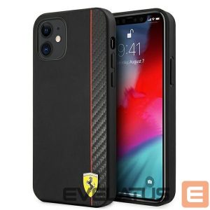 Tagakaaned Ferrari  Ferrari FESAXHCP12SBK iPhone 12 mini 5.4" black/black hardcase On Track Carbon Stripe
