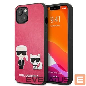 Tagakaaned Karl Lagerfeld  Karl Lagerfeld Ikonik Karl&Choupette iPhone 13 mini case - fuchsia 