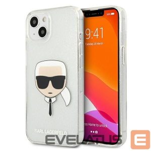 Tagakaaned Karl Lagerfeld  Karl Lagerfeld KLHCP13SKHTUGLS iPhone 13 mini 5,4" srebrny/silver hardcase Glitter Karl`s Head 