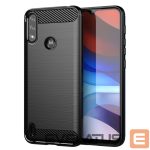 Tagakaaned Hurtel  Carbon Case Flexible Cover Sleeve Motorola Moto E7i Power black 