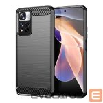 Tagakaaned Hurtel  Carbon Case flexible case cover Xiaomi Redmi Note 11 Pro+ 5G (China) / 11 Pro 5G (China) / Mi11i HyperCharge / Poco X4 NFC black 