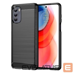 Tagakaaned Hurtel  Carbon Case flexible cover for Motorola Moto G Stylus 2022 black 