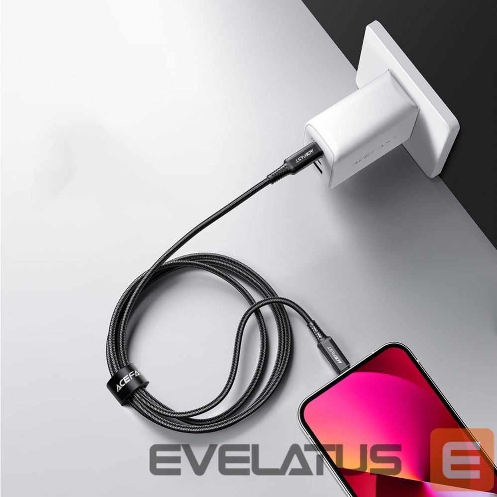 Kaabel Acefast Acefast C4-01 Lightning - USB-C PD cable 30W 3A 480Mb/s 1.8m - black
